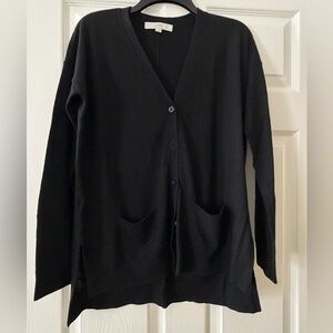NWOT LOFT Black Women's Boyfriend Cardigan Sweater